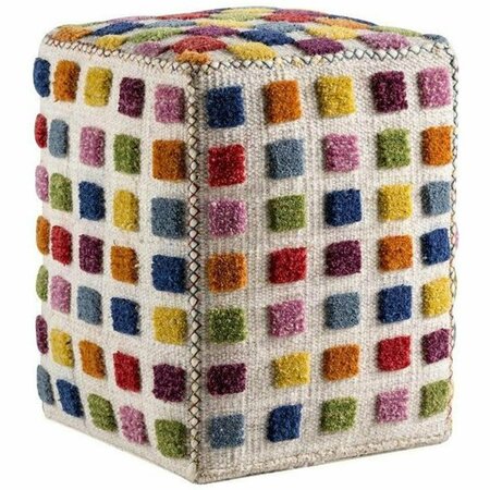 MAT THE BASICS Gemma Multi Color Pouf- 20 x 16 x 16 in. POSGEMMUL201616